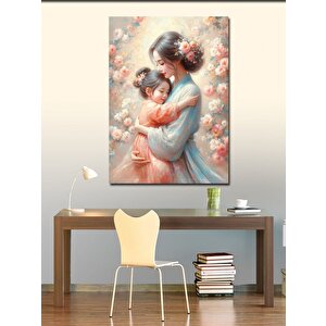 Kanvas Tablo Asyalı Anne Ve Kız 70x100 cm