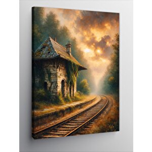 Kanvas Tablo Terk Edilmiş İstasyon 50x70 cm