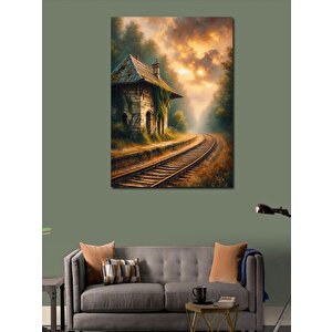 Kanvas Tablo Terk Edilmiş İstasyon 50x70 cm
