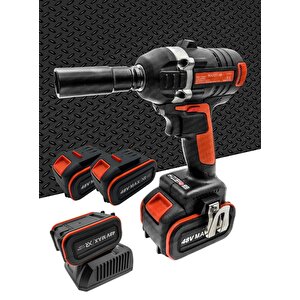 Moonshop Darbeli Kömürsüz Motor Çift Akülü Şarjlı Somun Bijon Sıkma Sökme Makinası Matkap Uçlu...