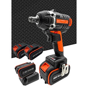 Moonshop Darbeli Kömürsüz Motor Çift Akülü Şarjlı Somun Bijon Sıkma Sökme Makinası Matkap Uçlu...