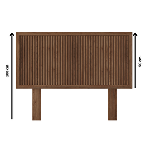 Ebruli Model Ceviz Renk Ahşap Tek Başlık ( Di̇key ) 100 cm