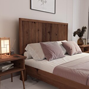 Alaz Model Ceviz Renk Ahşap Tek Başlık ( Di̇key ) 150 cm