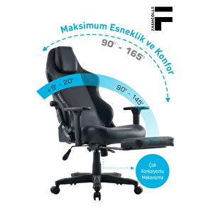 Fashcolle Globe Pro Black Oyuncu Koltuğu