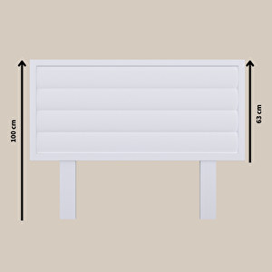 Hüma Model Beyaz Renk Ahşap Tek Başlık ( Yatay ) 200 cm