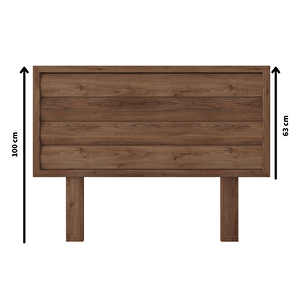 Hüma Model Ceviz Renk Ahşap Tek Başlık ( Yatay ) 120 cm