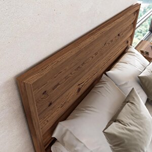 Hüma Model Ceviz Renk Ahşap Tek Başlık ( Yatay ) 120 cm
