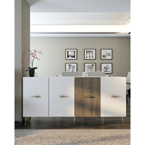 Normct (kb150)  Konsol Beyaz-Ceviz Beyaz - Ceviz