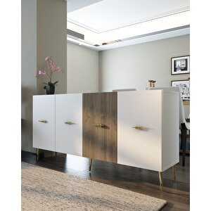 Normct (kb150)  Konsol Beyaz-Ceviz Beyaz - Ceviz