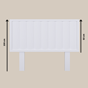 Hüma Model Beyaz Renk Ahşap Tek Başlık ( Di̇key ) 90 cm