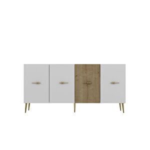 Normct (kb150)  Konsol Beyaz-Safirmeşe Beyaz-Safir Meşe
