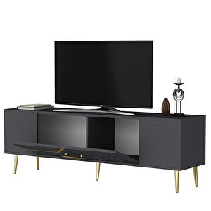 Dekolp5ct Tv Sehpasi Antrasit-Altın