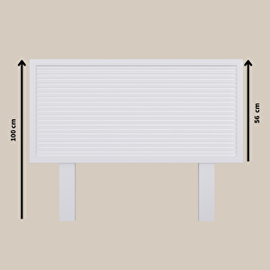 Alaz Model Beyaz Renk Ahşap Tek Başlık ( Yatay ) 150 cm