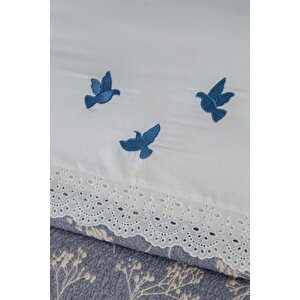 Çi̇ft Ki̇şi̇li̇k Timeless Prime Set Albatros Indigo - Yatak Ortusu