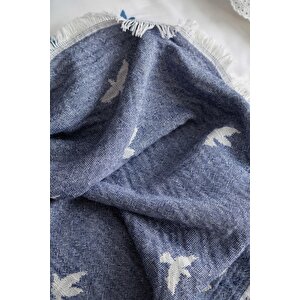 Çi̇ft Ki̇şi̇li̇k Timeless Prime Set Albatros Indigo - Yatak Ortusu