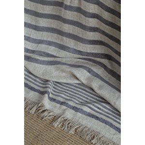 Çi̇ft Ki̇şi̇li̇k Keten Yatak Örtüsü Set Brulee Gray - Yatak Ortusu
