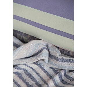 Çi̇ft Ki̇şi̇li̇k Timeless Set Pisagor Indigo - Yatak Ortusu