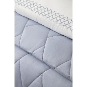 Çi̇ft Ki̇şi̇li̇k Yatak Örtüsü Set Beetle Mavi - Yatak Ortusu Set