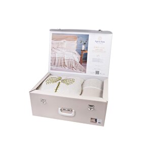 Çi̇ft Ki̇şi̇li̇k Pamuk Yatak Örtüsü Seti̇ Cali Olive - Yatak Ortusu Set