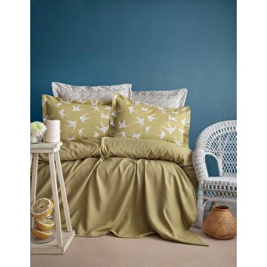 Tek Ki̇şi̇li̇k Bambu Pike Set Freely Olive - Nevresimli Pike Takimi