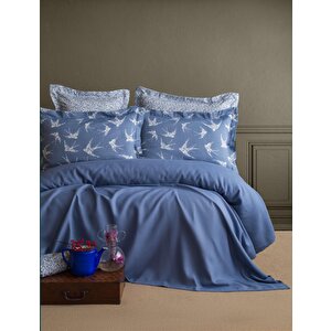 Çi̇ft Ki̇şi̇li̇k Bambu Pike Set Freely Indigo - Nevresimli Pike Takimi