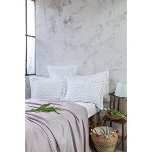 Çi̇ft Ki̇şi̇li̇k Bambu Pike Set Oliver Violet - Nevresimli Pike Takimi