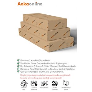 Ae-4001 Zambak Sürgülü Dolap Çok Raflı Çekmeceli Askılı Beyaz Kasalı (gri-gri Kapaklı) Gardırop