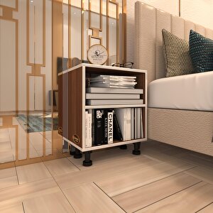 Komodin Matti Cvz 48*40*40 Ayarlı Ayaklı Komidin Kitaplık 48 mm Beyaz