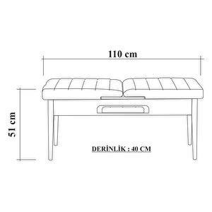 Sembol Bench Cevi̇z Krem
