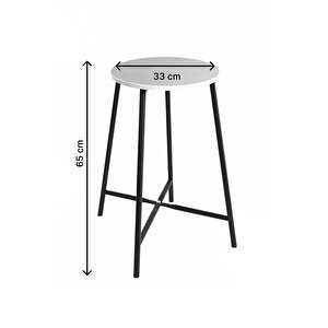 Oval 2 Kişilik Yemek Masası Bar Masası Mutfak Beyaz 1527