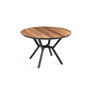 Roza Polo Yuvarlak Highgloss Mutfak Masa Sandalye Takımı 120cm