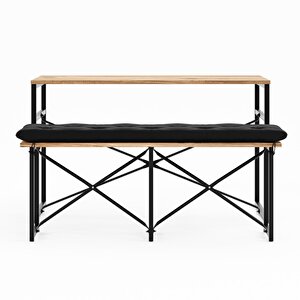 Masa Takımı Bench Bank Minderli Masa Seti 120x60 Mutfak Ve Yemek Masası Çam 1562