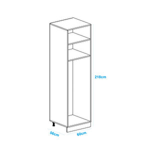 Dekorex Nexus Seri̇si̇ 2 Çekmeceli̇ Firin Modüllü Mega Ki̇ler Dolap Boyelsa-104