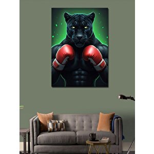 Kanvas Tablo Boks Eldivenli Kara Panter 70x100 cm