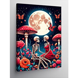 Kanvas Tablo Aşık İskeletler 70x100 cm