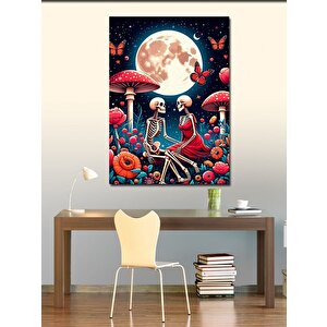 Kanvas Tablo Aşık İskeletler 70x100 cm