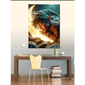 Kanvas Tablo Uyuyan Elf Çocuğu 100x140 cm