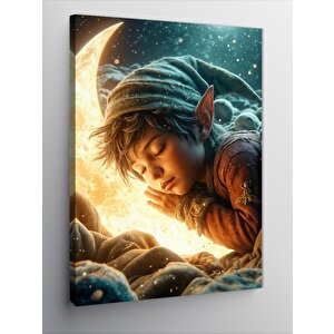 Kanvas Tablo Uyuyan Elf Çocuğu 70x100 cm