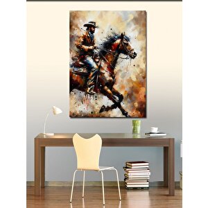 Kanvas Tablo Atlı Kovboy 70x100 cm