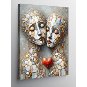 Kanvas Tablo Soyut Aşık Çift 100x140 cm