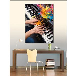 Kanvas Tablo Piyanist Eller 50x70 cm