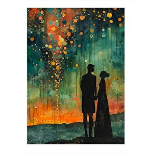 El Ele Tutuşan Çift Modern Mdf Tablo 25cmx 35cm 25x35 cm