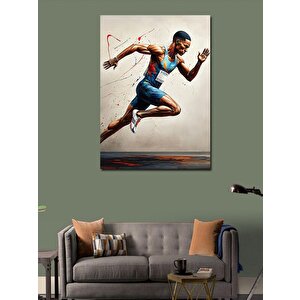 Kanvas Tablo Koşan Sporcu 100x140 cm