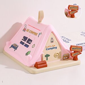 Kamp Çadırı Kilitli Ve Işıklı Kumbara, Yeşil, 21x15