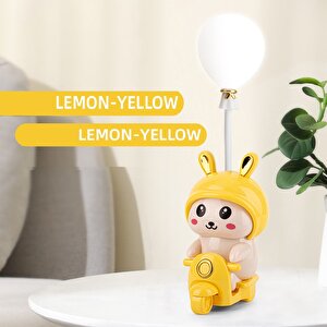 Balonlu Tavşan Masa Lambası Ve Kalemtıraş, Sarı, 32x8 Sarı