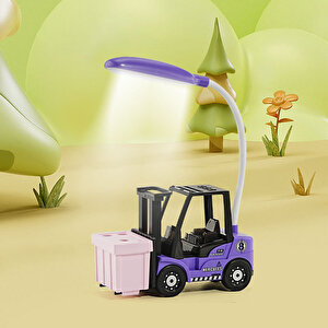 Forklift Masa Lambası Ve Kalemlik, Mor, 22x14 Mor