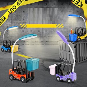 Forklift Masa Lambası Ve Kalemlik, Mor, 22x14 Mor