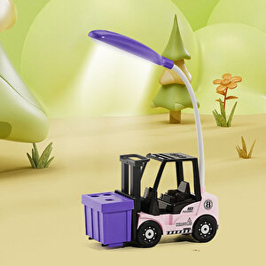 Forklift Masa Lambası Ve Kalemlik, Pembe, 22x14 Pembe