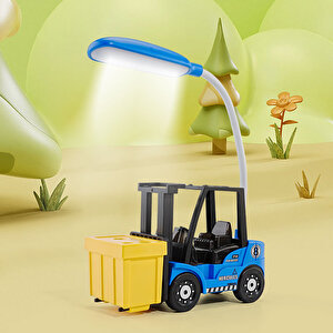 Forklift Masa Lambası Ve Kalemlik, Mavi, 22x14 Mavi