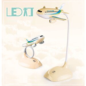 Uçaklı Dokunmatik Masa Lambası, Sarı, 40x14 Sarı
